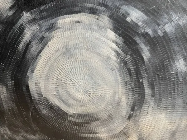 Schuppenbild, Öl auf Holz, 1,00 × 1,20 m