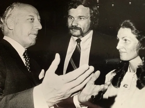 Valeska mit Bundespräsident Walter Scheel, Düsseldorf 1974